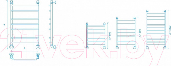 Изображение товара Полотенцесушитель водяной Маргроид Вид 7 80x50