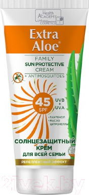 Изображение товара Крем солнцезащитный Health Academy Extra Aloe для всей семьи SPF45 (100мл)