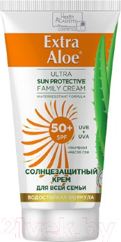 Изображение товара Крем солнцезащитный Health Academy Extra Aloe для всей семьи SPF50+ (75мл)