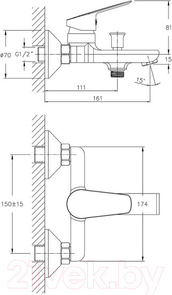Изображение товара Смеситель Esko St.-Petersburg Spb 54