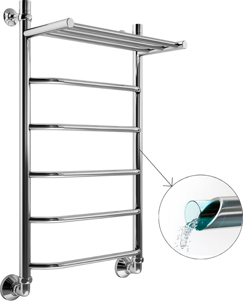 Изображение товара Полотенцесушитель водяной Маргроид Вид 6 80x50 (с полкой)