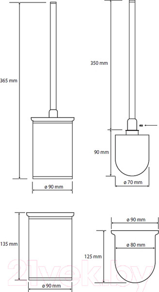Изображение товара Ершик для унитаза Bemeta Omega 104913152