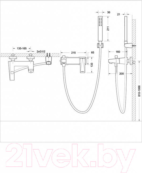 Изображение товара Смеситель Bravat Iceberg F676110C-B-RUS
