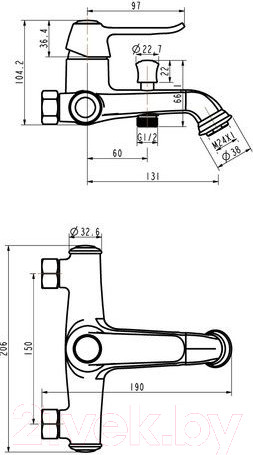 Изображение товара Смеситель Esko Monaco MC 54