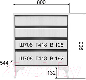 Изображение товара Комод Аквилон Розалия №9.1 (лиственница белая)