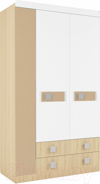 Изображение товара Шкаф Аквилон Стиль №25 (туя светлая/кофе с молоком)