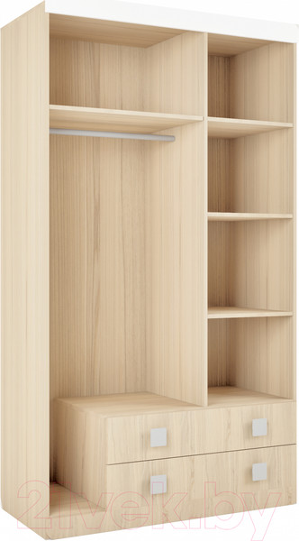 Изображение товара Шкаф Аквилон Стиль №25 (туя светлая/кофе с молоком)