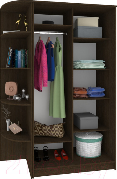 Изображение товара Шкаф-купе Кортекс-мебель Лагуна ШК04-01 (венге, левая консоль)