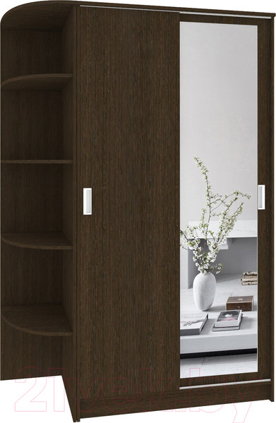 Изображение товара Шкаф-купе Кортекс-мебель Лагуна ШК04-01 (венге, левая консоль)
