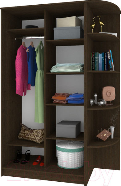 Изображение товара Шкаф-купе Кортекс-мебель Лагуна ШК04-01 (венге, правая консоль)