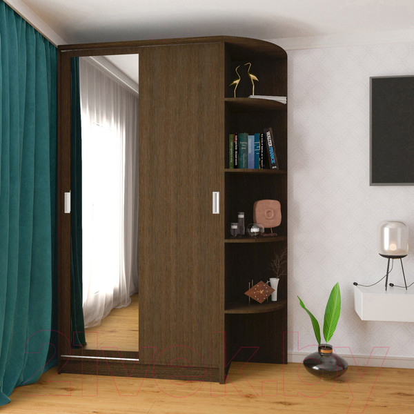 Изображение товара Шкаф-купе Кортекс-мебель Лагуна ШК04-01 (венге, правая консоль)