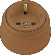 Изображение товара Розетка Bylectrica Ретро РА16-0206 (коричневый)