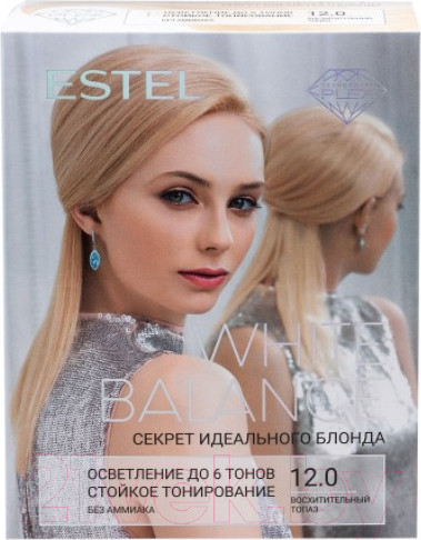 Изображение товара Крем-краска для волос Estel White Balance 12.0 (восхитительный топаз)