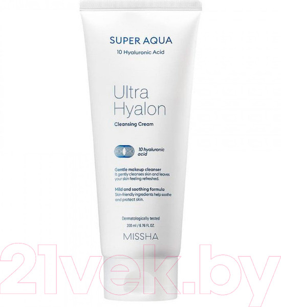 Изображение товара Крем для умывания Missha Super Aqua Ultra Hyaluron Cleansing Cream (200мл)