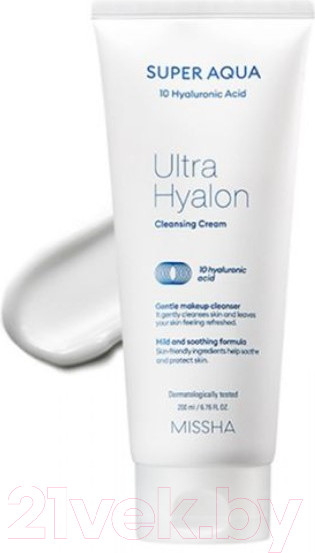 Изображение товара Крем для умывания Missha Super Aqua Ultra Hyaluron Cleansing Cream (200мл)