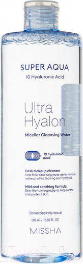 Изображение товара Мицеллярная вода Missha Super Aqua Ultra Hyaluron Cleansing Water (500мл)