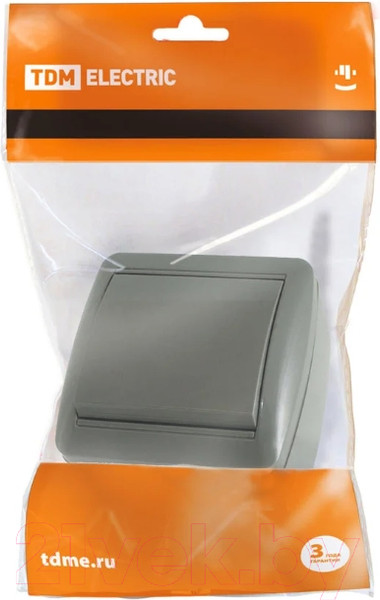 Изображение товара Выключатель TDM Селигер SQ1818-0101 (серый)