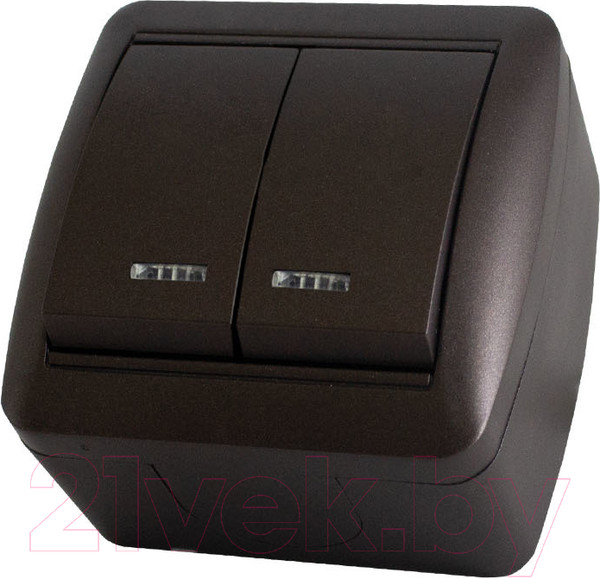 Изображение товара Выключатель TDM Селигер SQ1818-0204 (шоколад)