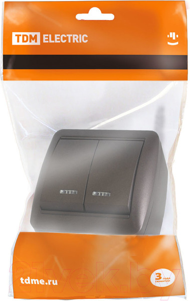 Изображение товара Выключатель TDM Селигер SQ1818-0204 (шоколад)