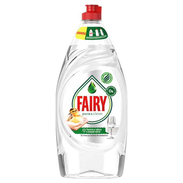 Изображение товара Средство для мытья посуды Fairy Pure & Clean (900мл)