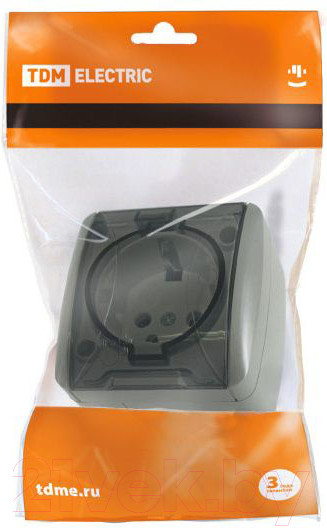 Изображение товара Розетка TDM Селигер SQ1818-0107 (серый)