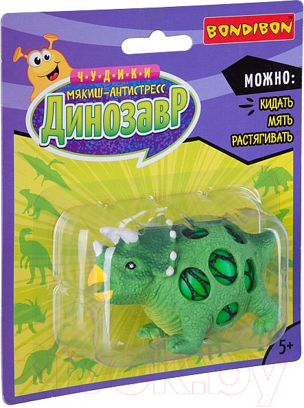 Изображение товара Сквиш Bondibon Динозавр трицератопс / ВВ3039