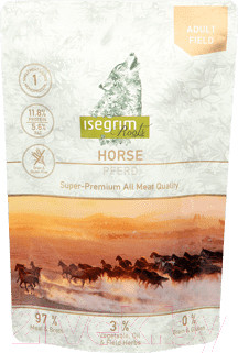Изображение товара Влажный корм для собак Isegrim Roots Adult Field Horse / 95752 (410г)
