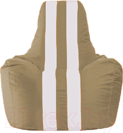 Изображение товара Бескаркасное кресло Flagman Спортинг С1.1-99 (бежевый/белые полоски)