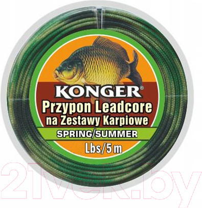 Изображение товара Поводок рыболовный Konger Leadcore Spring Summer / 960006025 (5м)
