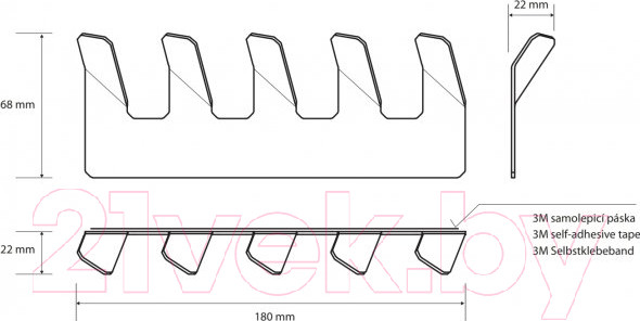 Изображение товара Крючок для ванной Bemeta Niva 101106045