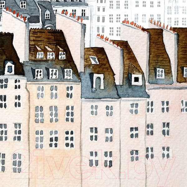 Изображение товара Фотообои листовые Citydecor Акварельный Париж 2 (300x254)