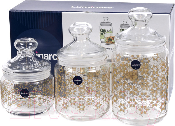 Изображение товара Набор емкостей для хранения Luminarc Golden Flower Q0572
