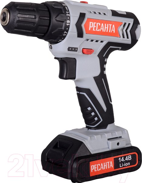 Изображение товара Аккумуляторная дрель-шуруповерт Ресанта ДА-14-2ЛК (75/14/4)