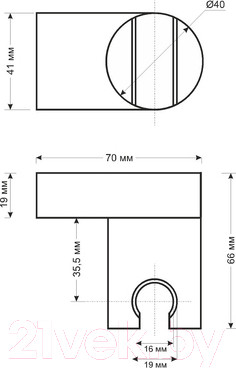 Изображение товара Душевой держатель Esko SH405