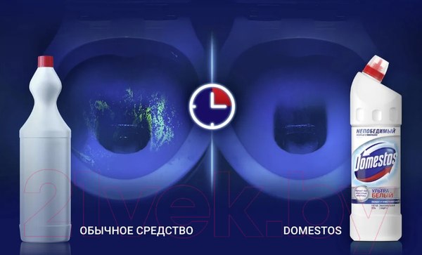 Изображение товара Чистящее средство для унитаза Domestos Ультрабелый (1л)