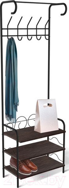 Изображение товара Секция в прихожую Sheffilton M-306 (черный муар/венге)