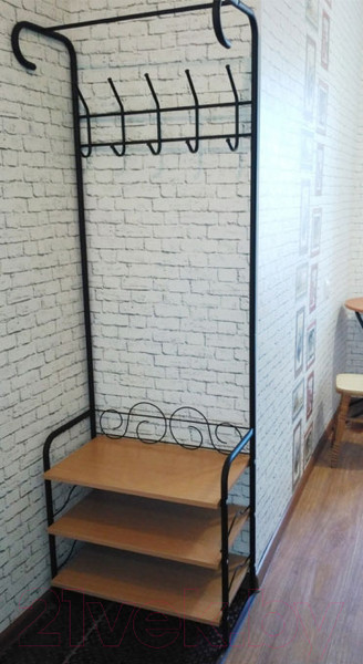 Изображение товара Секция в прихожую Sheffilton M-306 (черный муар/венге)