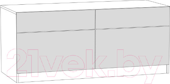 Изображение товара Тумба Mobi Ливерпуль (белый/ясень ваниль НМ-1012-100 ПВХ)