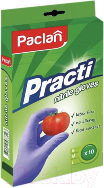 Изображение товара Перчатки одноразовые Paclan Practi Нитриловые (M, 10шт)
