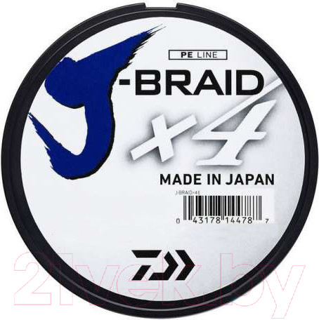 Изображение товара Леска плетеная Daiwa J-Braid X4E 0.17мм 135м / 12740-017 (желтый)
