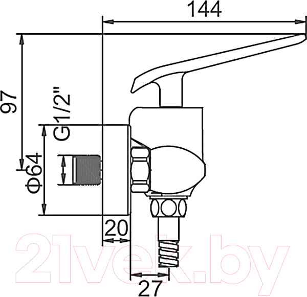 Изображение товара Смеситель Ledeme L2074