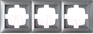 Изображение товара Рамка для выключателей и розеток Bylectrica Стиль Юлиг 735212.216 (серебристый)