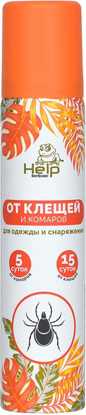 Изображение товара Аэрозоль от насекомых Help 80221 от клещей и комаров репеллентный (75мл)