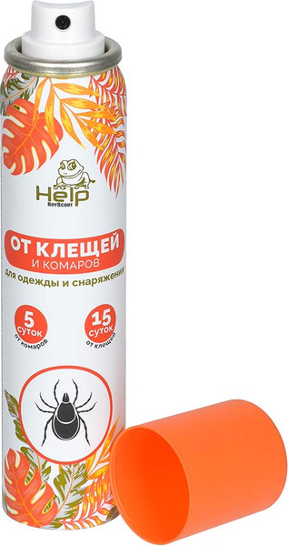 Изображение товара Аэрозоль от насекомых Help 80221 от клещей и комаров репеллентный (75мл)