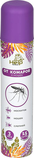 Изображение товара Аэрозоль от насекомых Help От комаров и мошек репеллентный / 80223 (200мл)