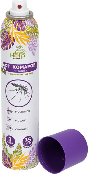 Изображение товара Аэрозоль от насекомых Help От Комаров и мошек Сирень / 80219 (200мл)
