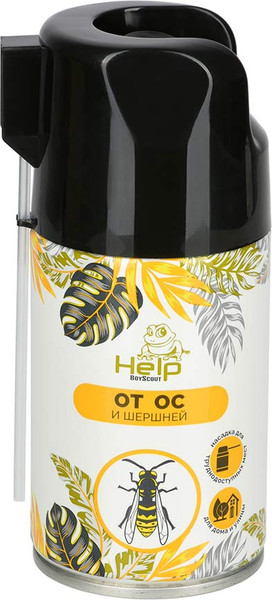 Изображение товара Аэрозоль от насекомых Help Инсектицидный от ос и шершней / 80106 (250мл)