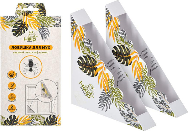 Изображение товара Набор ловушек для насекомых Help Клеевая ловушка от мух / 80242 (2шт)