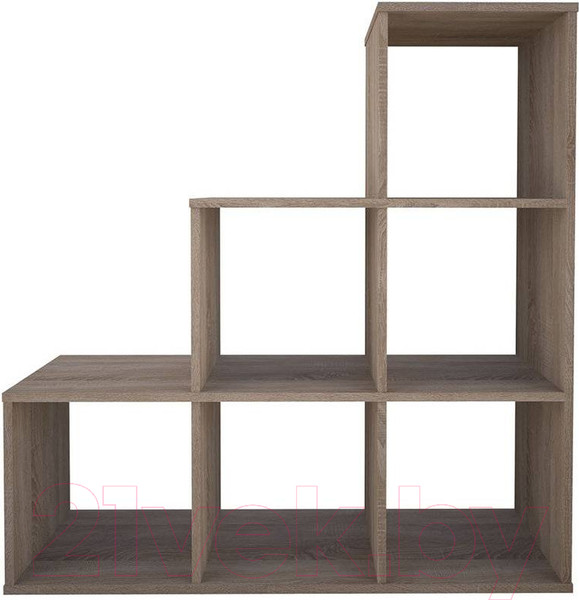 Изображение товара Стеллаж Polini Kids Home Smart Каскадный 6 секций (дуб)