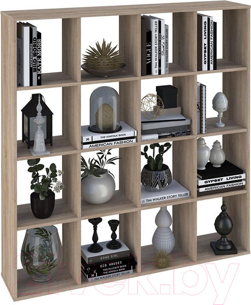 Изображение товара Стеллаж Polini Kids Home Smart Кубический 16 секций (дуб)